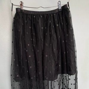 Sheer Black Maxi Skirt